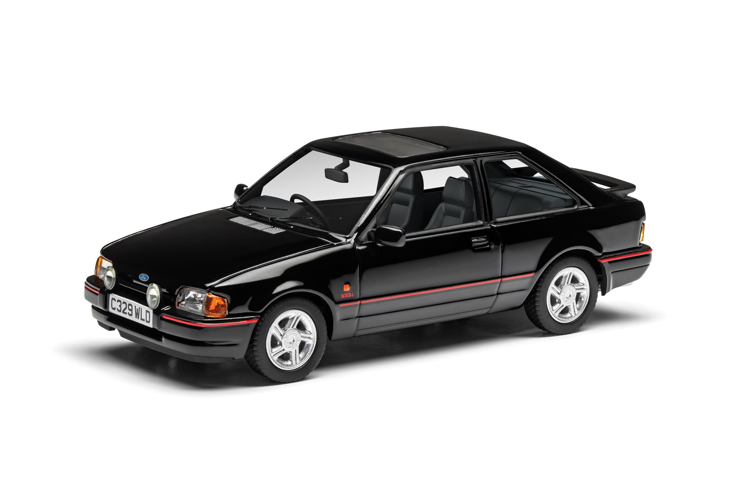 Corgi 1:43 Diecast Model - 1986 Ford Escort Mk4 XR3i (C329 WLD), Black - VA14307