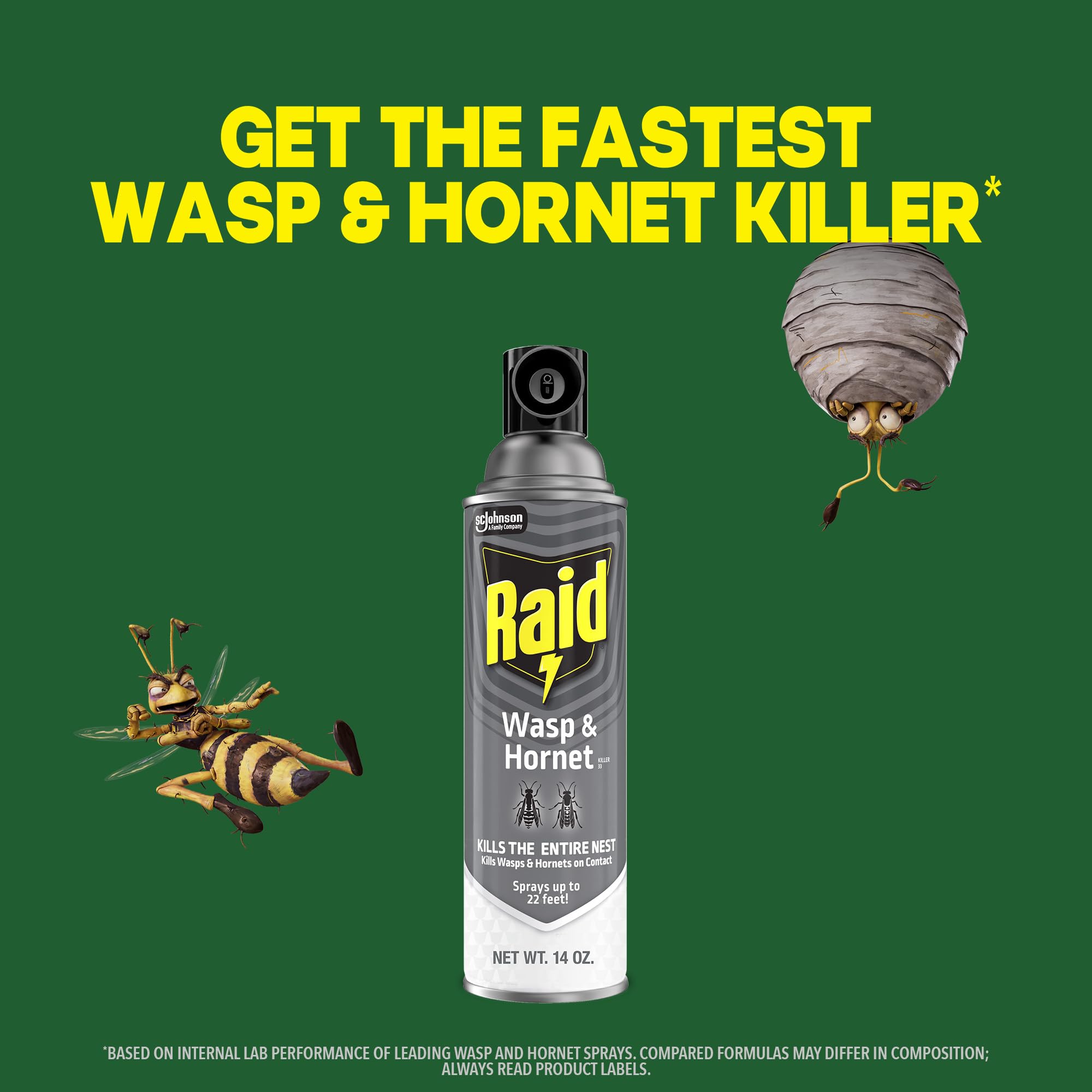 14 oz 2 Count Wasp & Hornet Killer Bug Spray Y7290