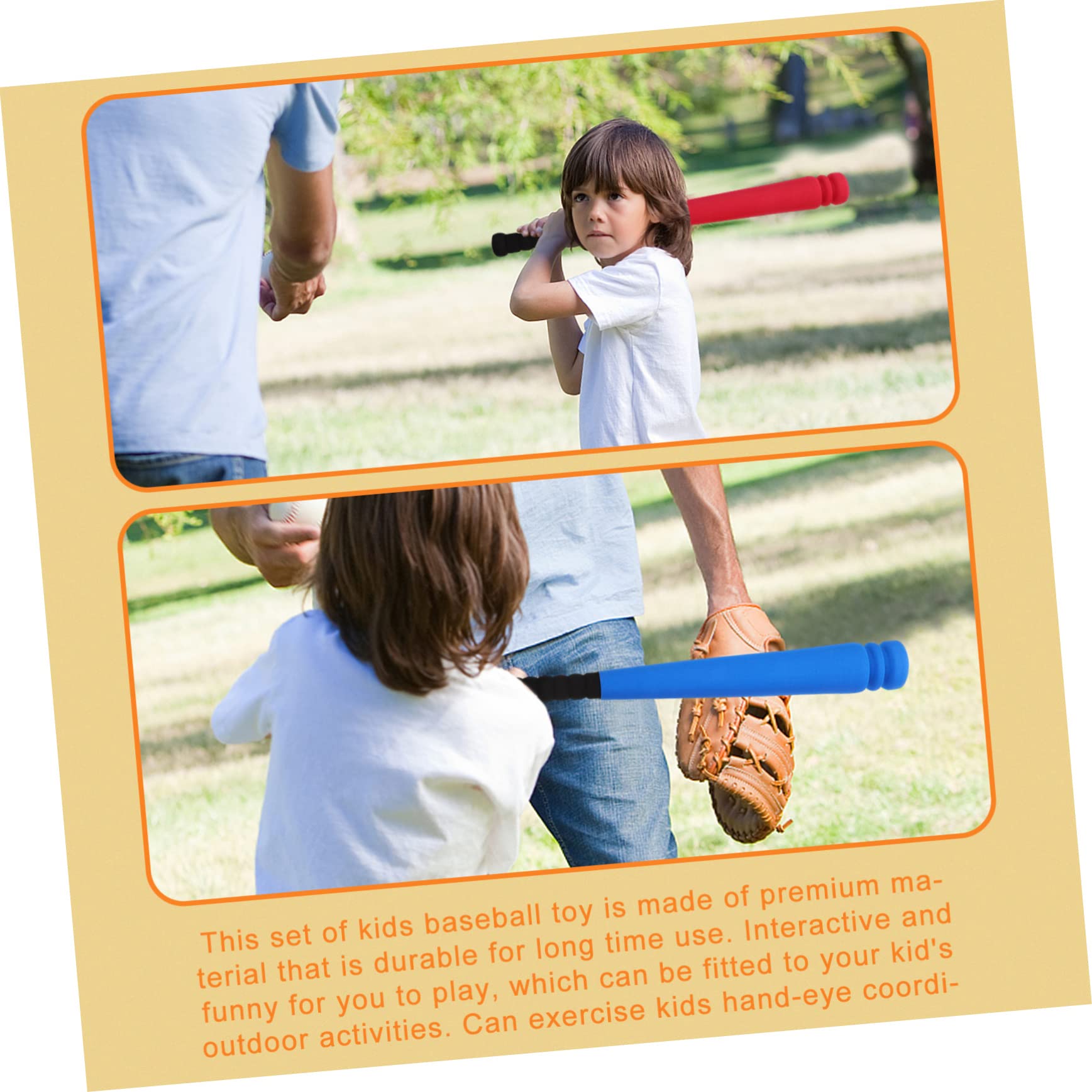 Generisch 1 Satz Baseballschläger Aus Schwamm Schaum Fledermaus Babyspielzeug Junge Sport-baseballschläger Aus Schaumstoff Baseball-t-Shirt Kleinkinderball Rot Schwamm Mit Hoher Dichte (Eva)