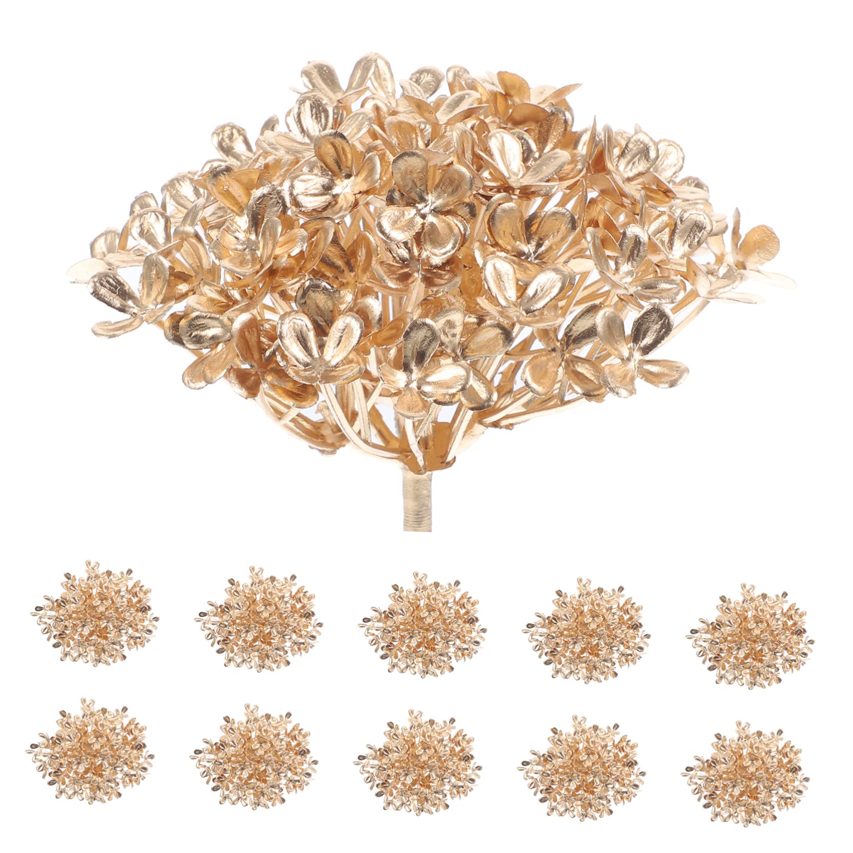 Alipis 3 Sätze Künstlicher Hortensienkopf Künstliche Blumen Masse Pfingstrosen Wildblume Groß Schaum Anlage Kaktus Künstliche Eukalyptusblumen Bausatz Golden Plastik 10 Stück * 3