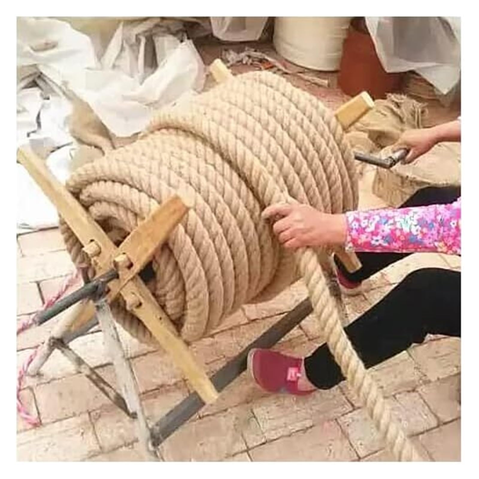 jute cord, Twisted Manila Rope Jute 50M/164Feet Heavy Duty Hemp For