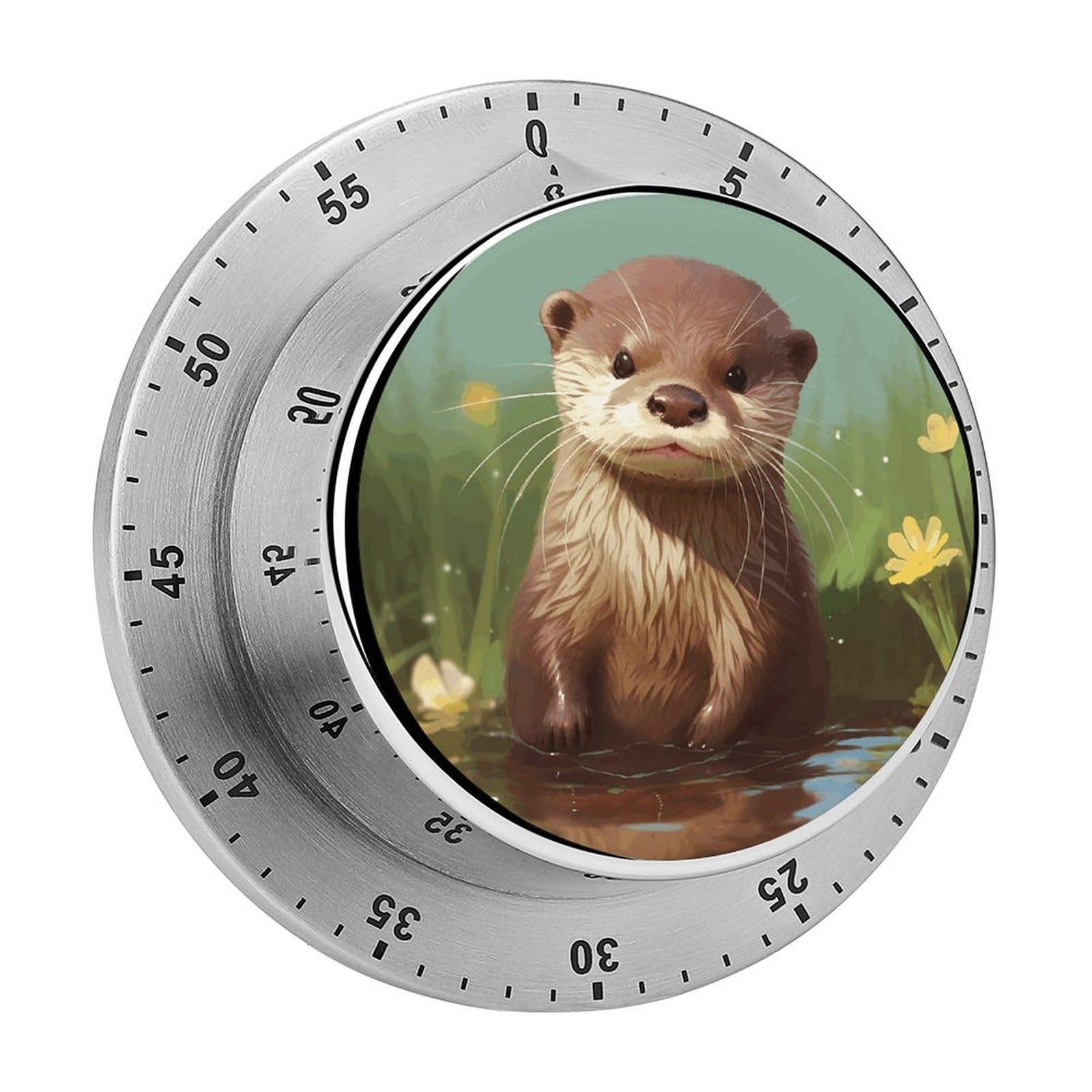 Cute Otter Printed Waterproof Christmas Timer with Loud Alarm Outdoor Timer for Cooking Exercise Baking