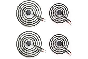 DPD 4 Pack Electric Range Burner Element Set, Compatible with Hardwick, Kenmore,...
