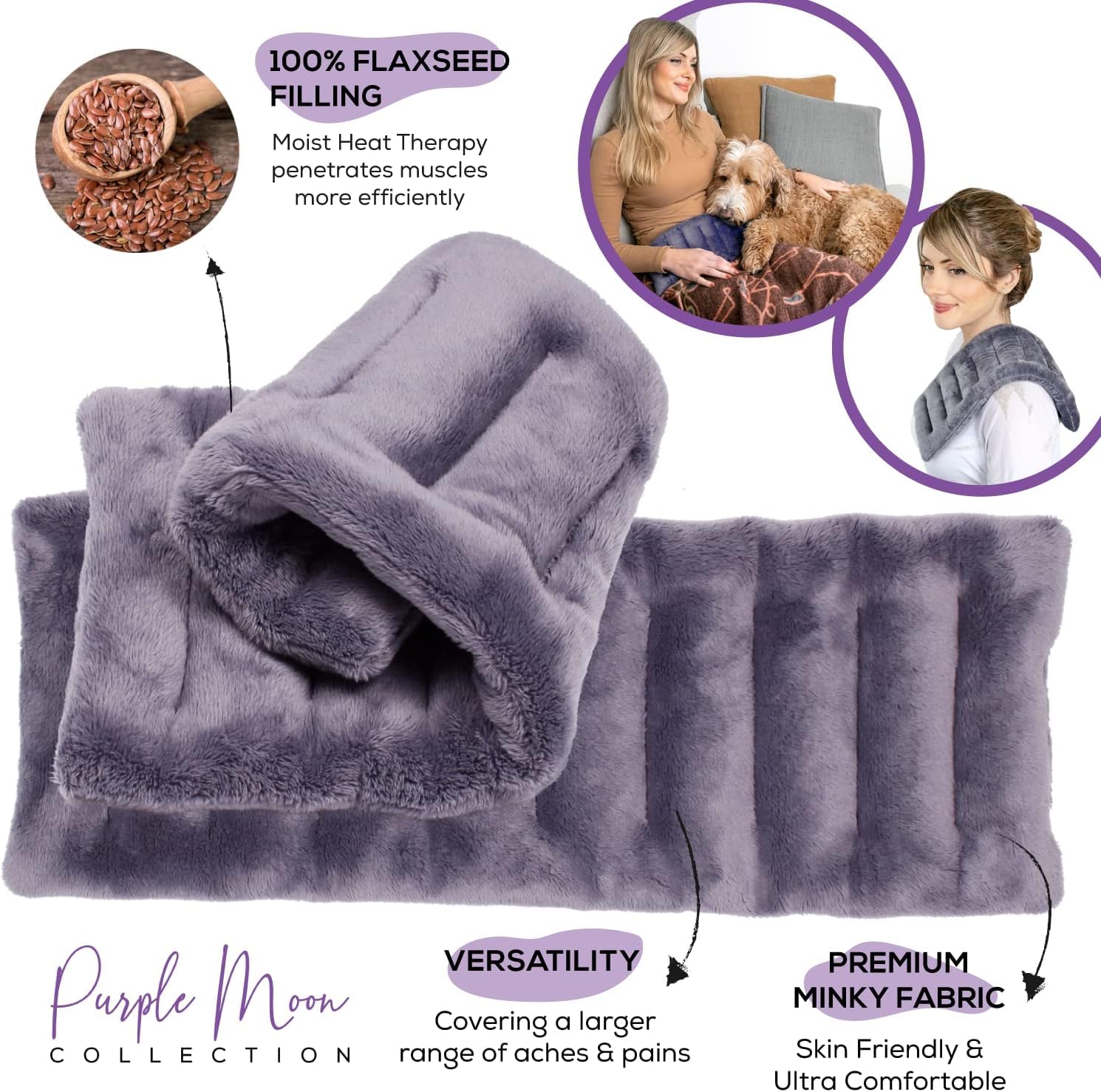 Paquete de calor para microondas para aliviar el dolor, almohadilla térmica de bolsa de trigo pequeña, compresa caliente reutilizable para calambres, alivio del estrés y relajación muscular, comodidad