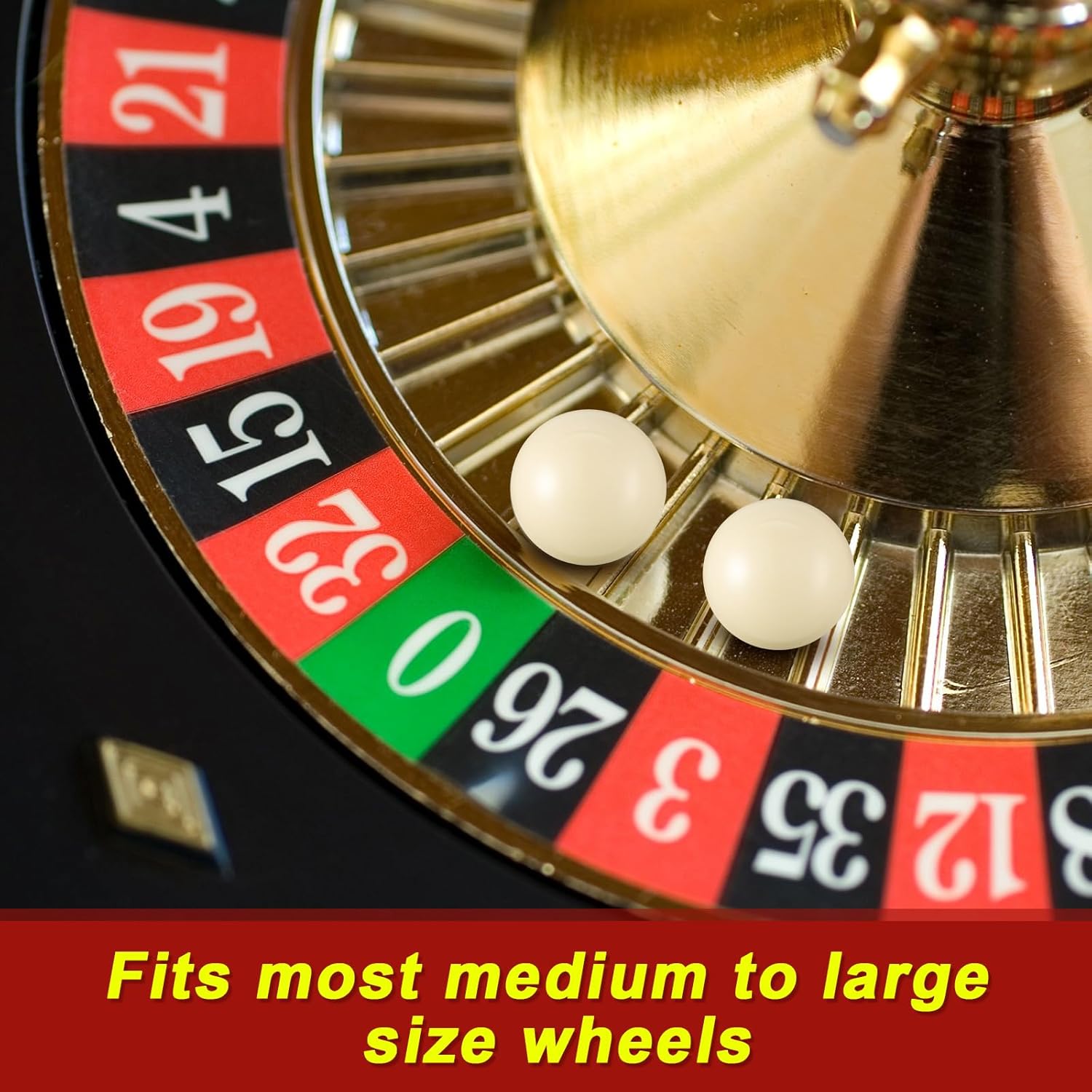 Roulette Win Marker and 2 Pcs 15 mm Roulette Balls Acrylic Accessories Wheel Table Game Set