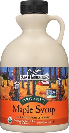 Coombs Family Farms Pure Organic Grade A Maple Syrup, Amber Color, Rich Taste, 32-Ounce