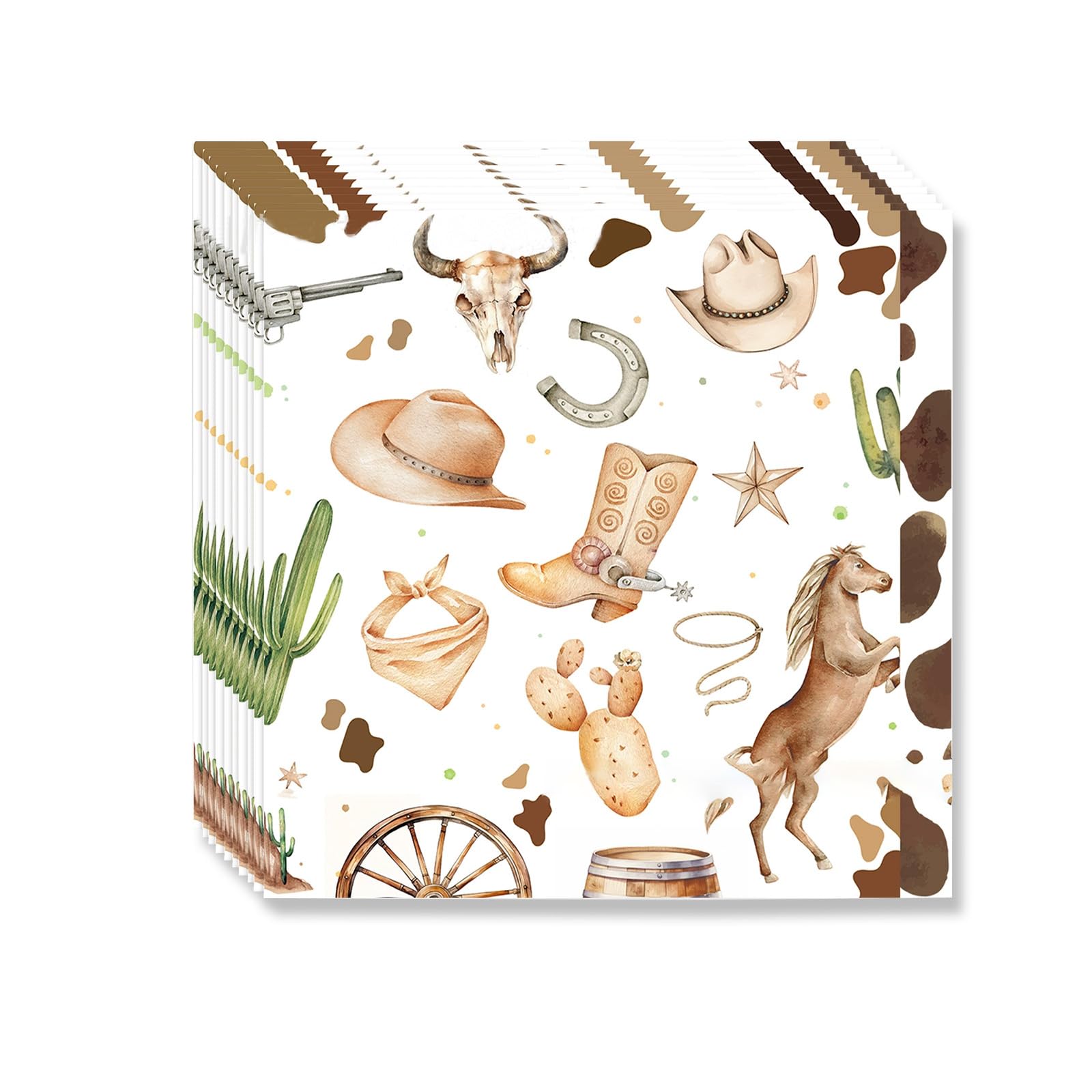 40 PCS Cowboy Party Napkins, Western Party Napkins, Country and Western Party Decorations, Rodeo Cowboy Decorations