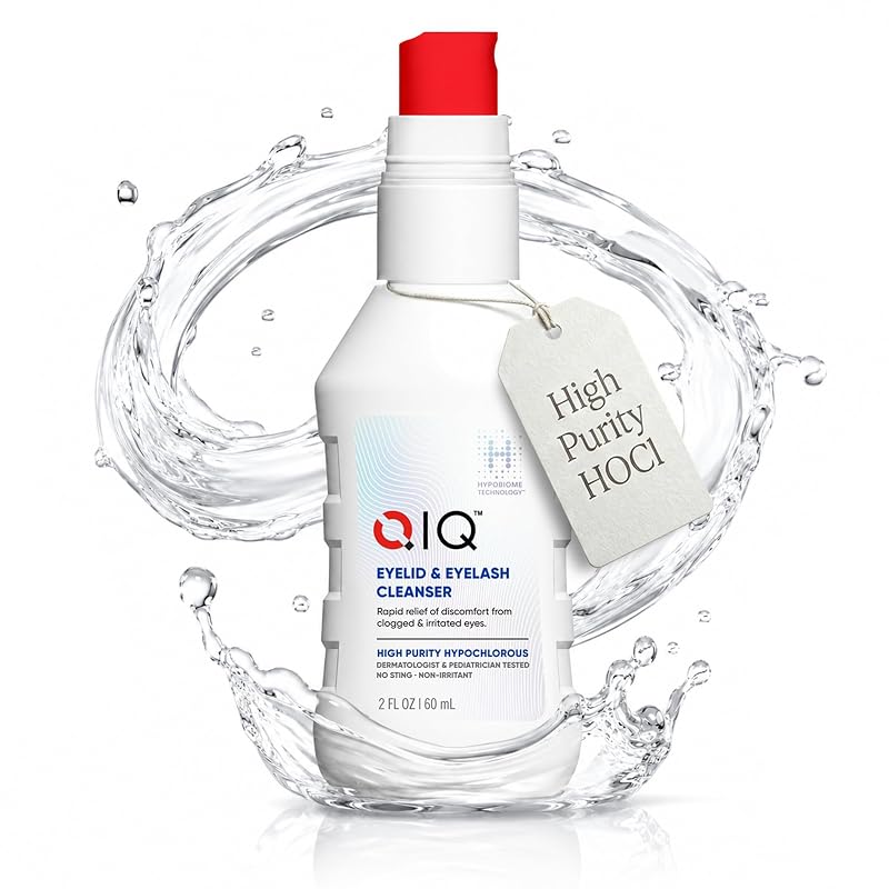 Limpador de cílios e pálpebras QIQ com ácido hipocloroso, 60 mL