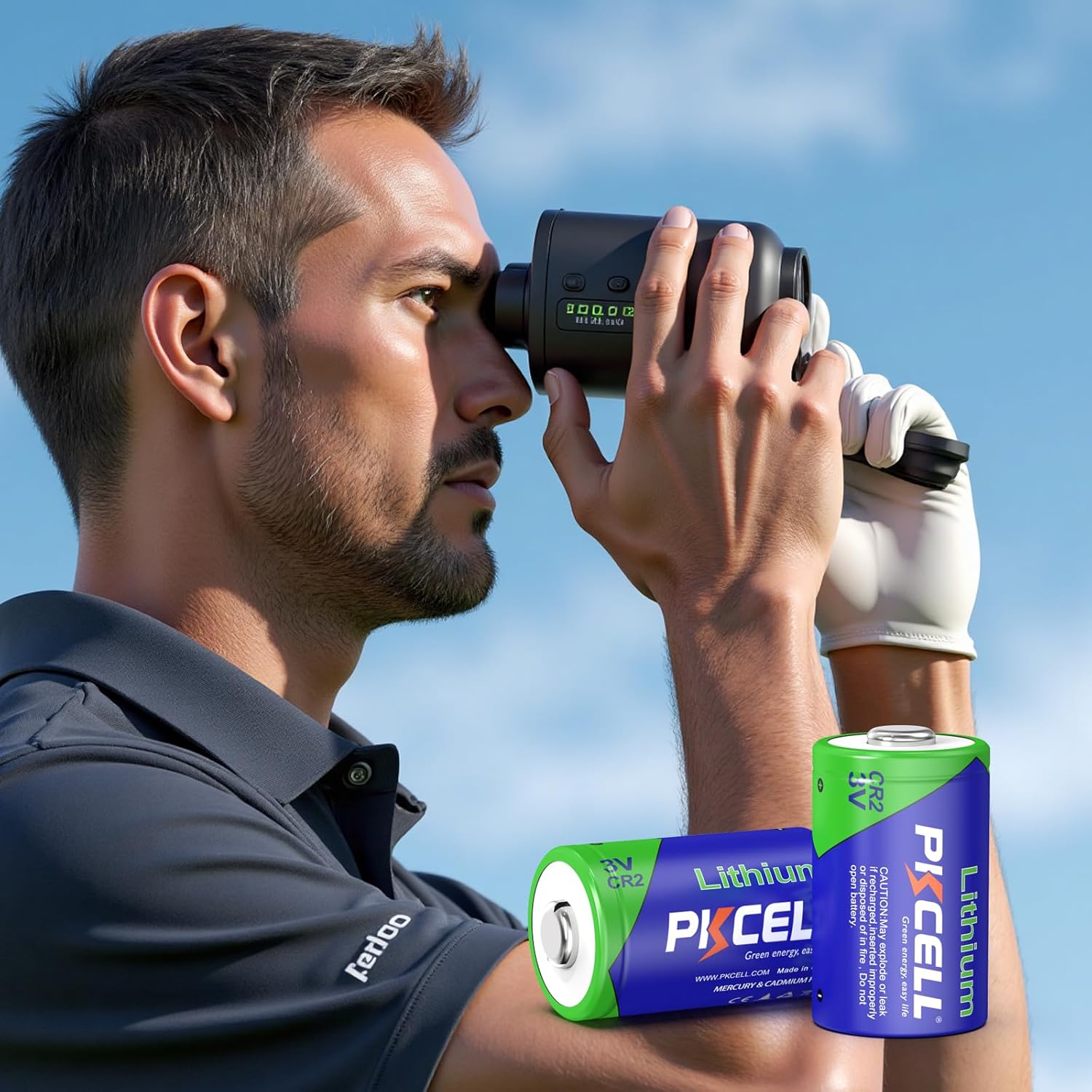 PKCELL 32 Count CR2 Battery CR2 3V Lithium Battery for Golf Range Finder, Flashlight and More