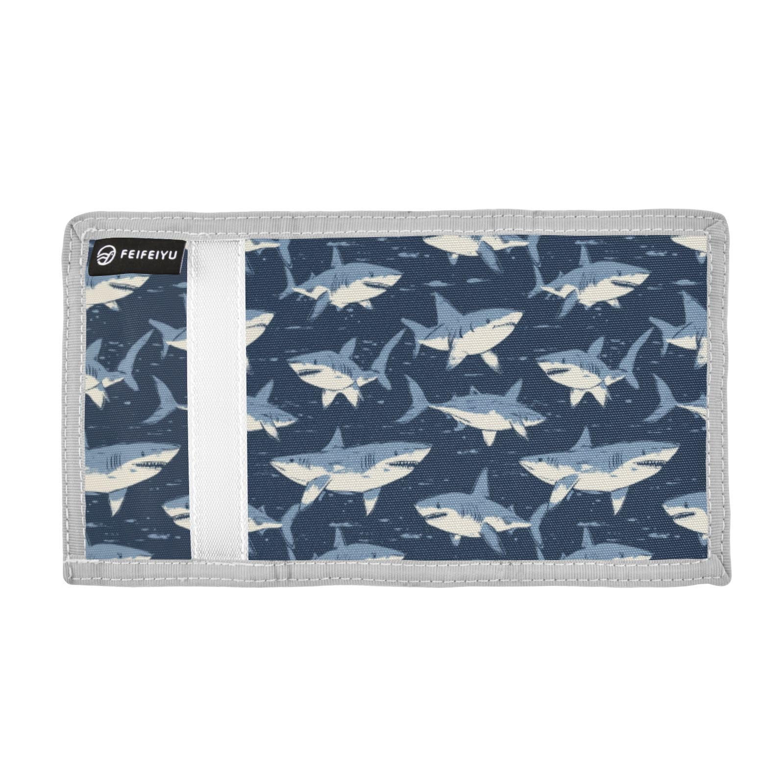 Wusikd Shark Animal Kids Wallet for Boys Girls Sea Funny Toddler Trifold Wallet Novelty Wallet for Teens Women Men