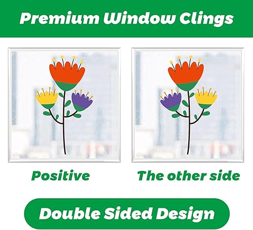 Miniatura 20 de Adhesivos de ventana de Navidad, 9 hojas, calcomanías de ventana de Navidad, 167 calcomanías estáticas para ventanas de vidrio, decoración navideña