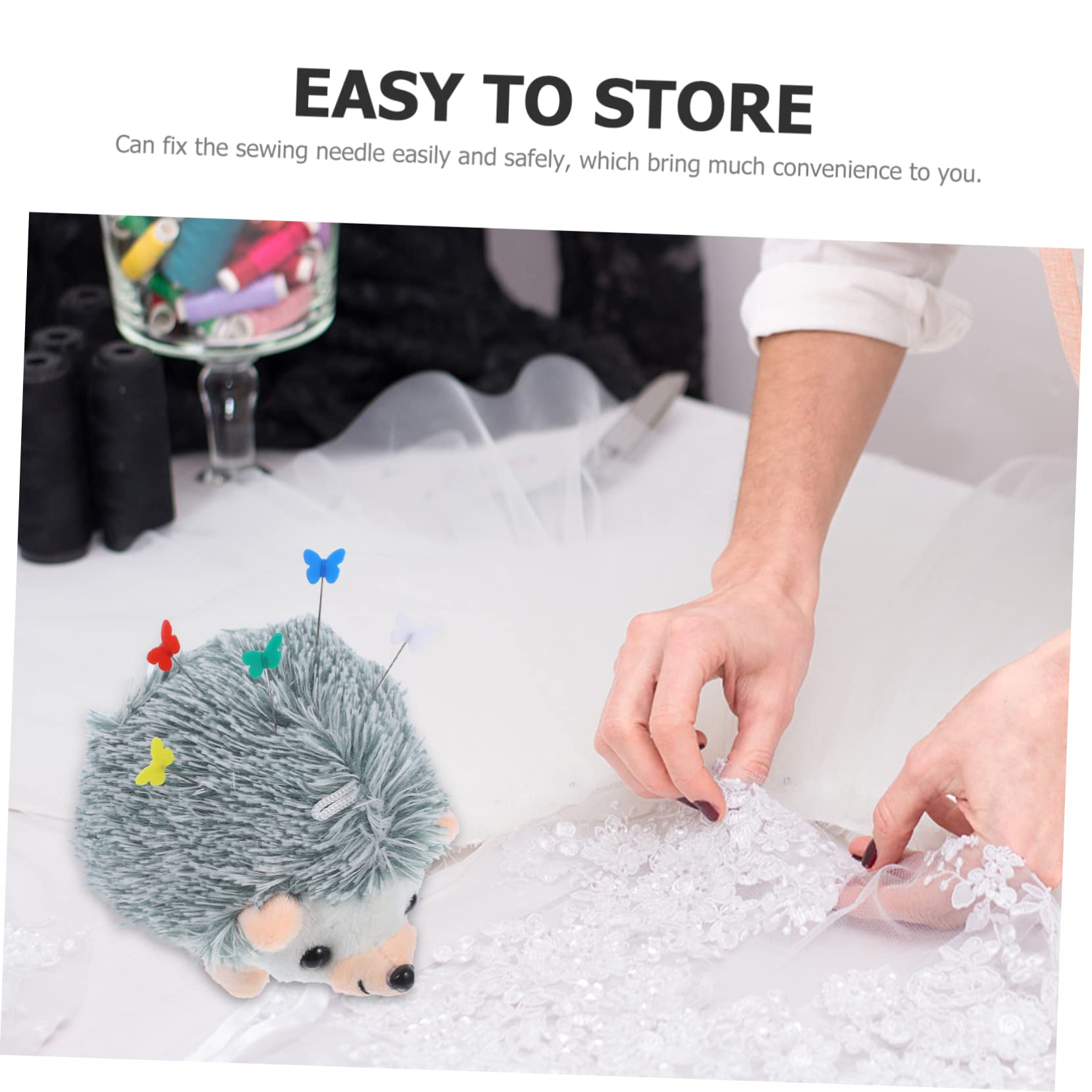 EXCEART 5juegos Alfiletero De Cartón Forma De Erizo Organizador De Agujas De Coser Diseño Bonito y Práctico Para Manualidades y Costura Incluye Almohadillas De