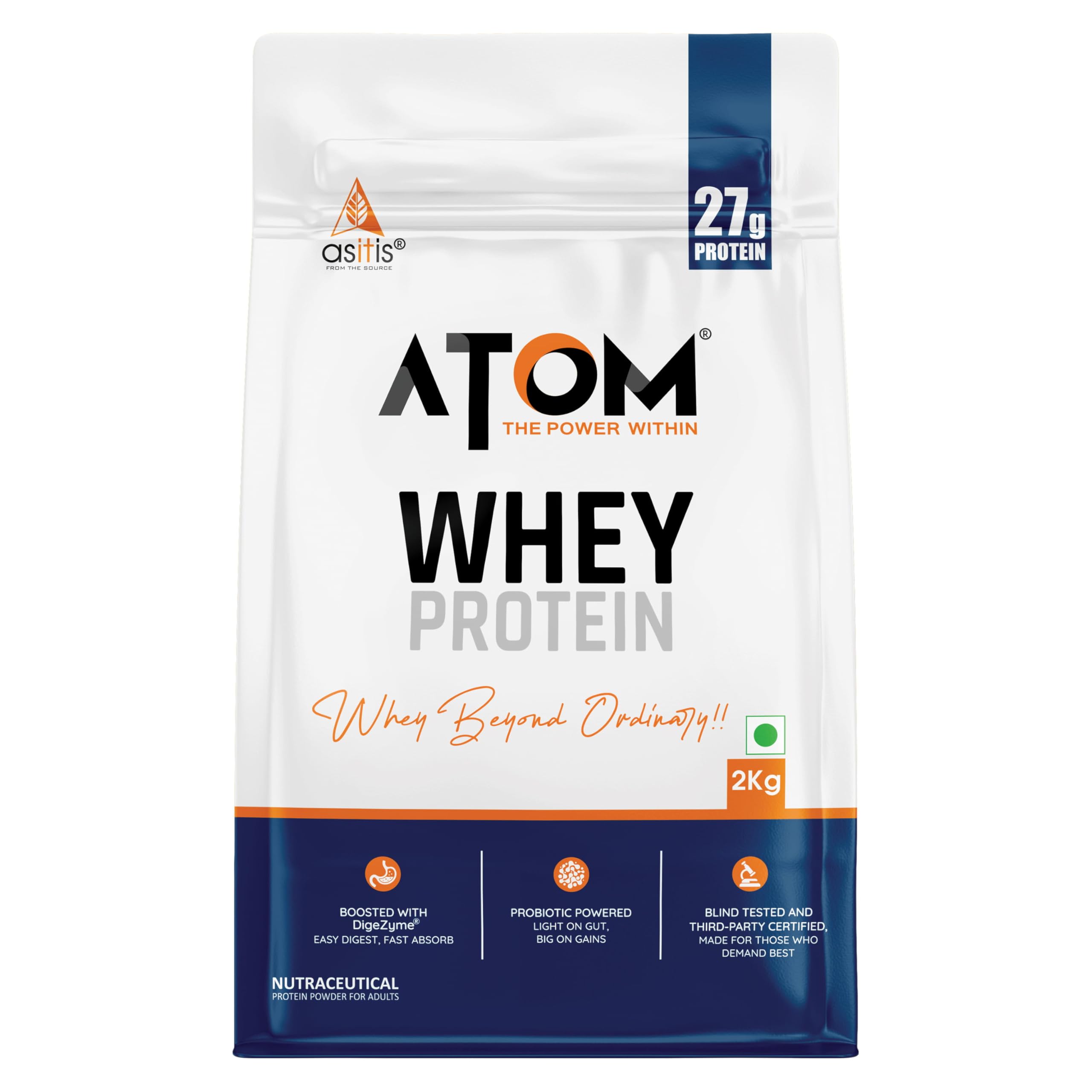 AS-IT-IS ATOM Raw Whey Protein 1kg with Enzymes | 28.5g Protein | USA Labdoor certified | 6.4g BCAA — Amazon image 28