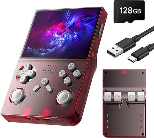 Miniatura 9 de Consola de juegos portátil retro R40 - 128 GB con 25 K+ juegos, pantalla IPS de 3.5 pulgadas, batería de 3000 mAh consola portátil de videojuegos