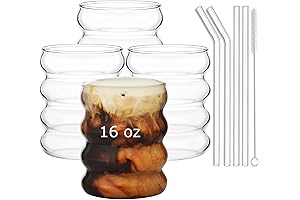 Vintage Ripple Shaped Sea Water Drinking Glasses for Every Occasion