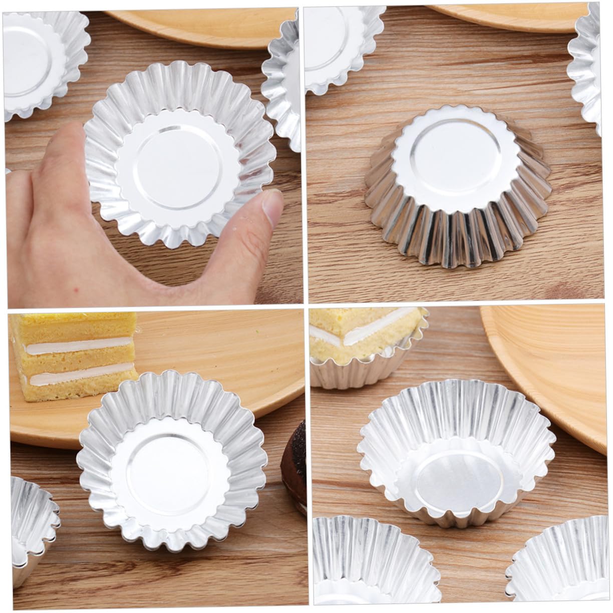 Gadpiparty 100pièces Moules à Cupcakes et Tartelettes Alliage Aluminium Caissettes de Cuisson pour Muffins et Gâteaux