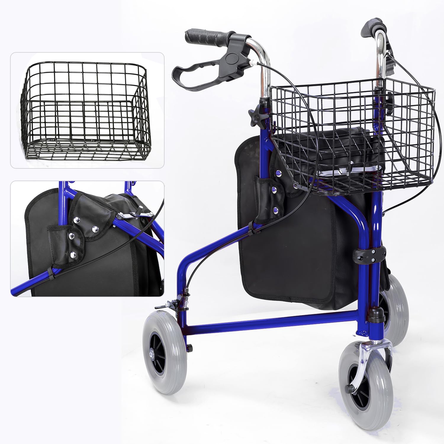 Amazon | 四輪歩行車 シルバーカー 歩行器 高さ調節可 折り畳み可 室内  