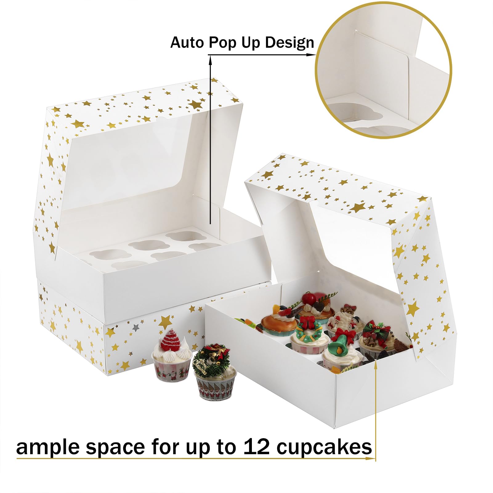 Pop Up Cupcake Box Template Two Cupcake Box With Insert Combo Pack POP