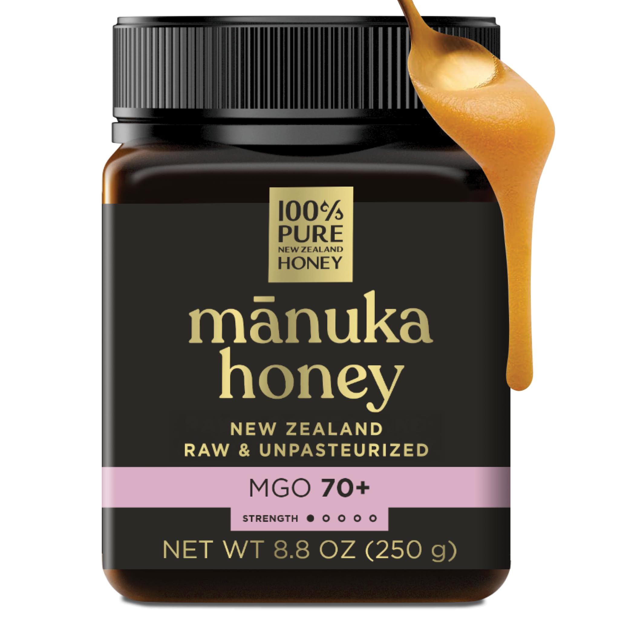 Raw Manuka Honey MGO 70+ Monofloral 100% Pure New Zealand Honey 8.8 Oz