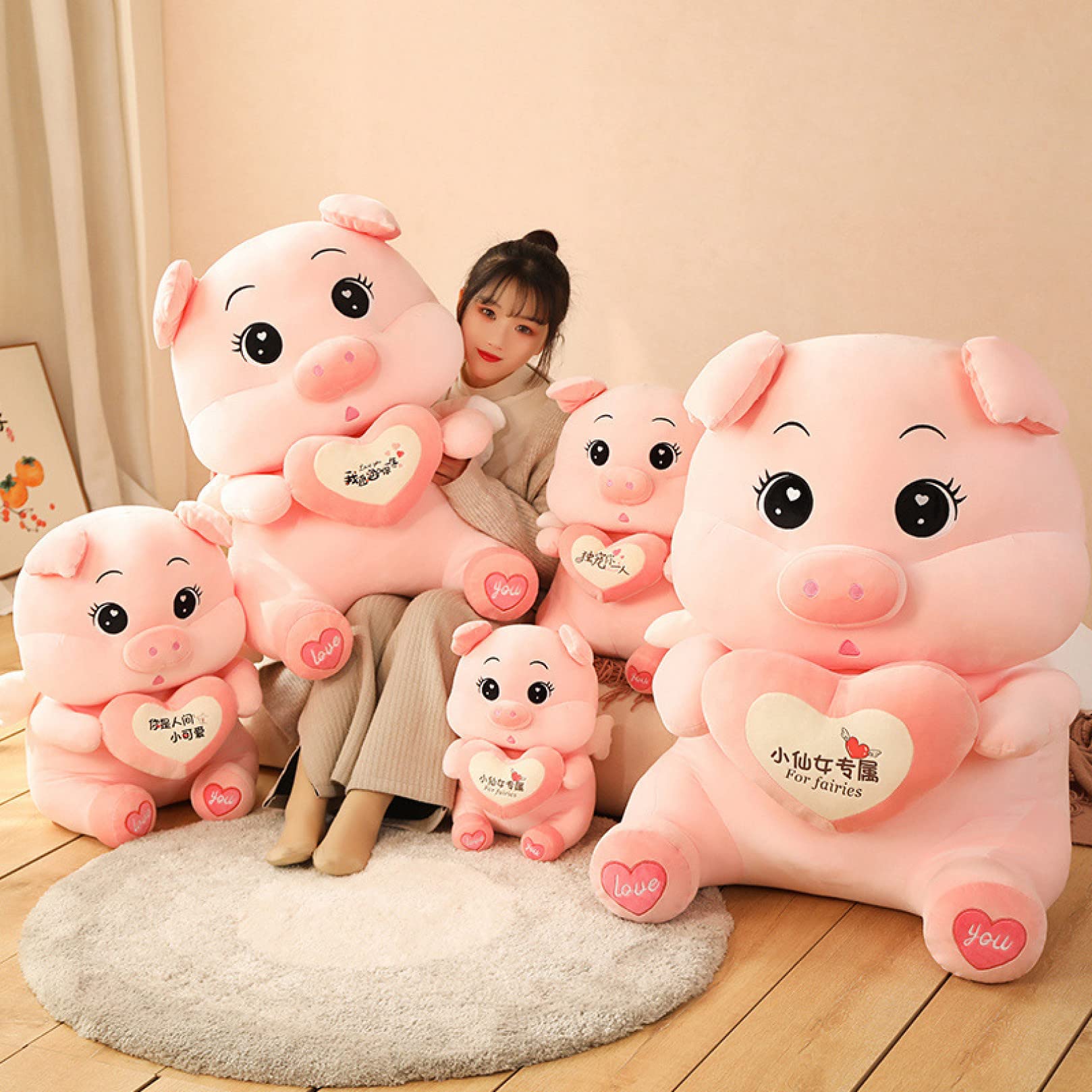 【新品】【超激レア】【お値段交渉受付】チリリンズ＊お風呂＊ぶた＊ブタ＊ぬいぐるみ Amazon.co.jp: [ハウスXIN] ぶた ぬいぐるみ ブタ 昼寝まくら 粉豚