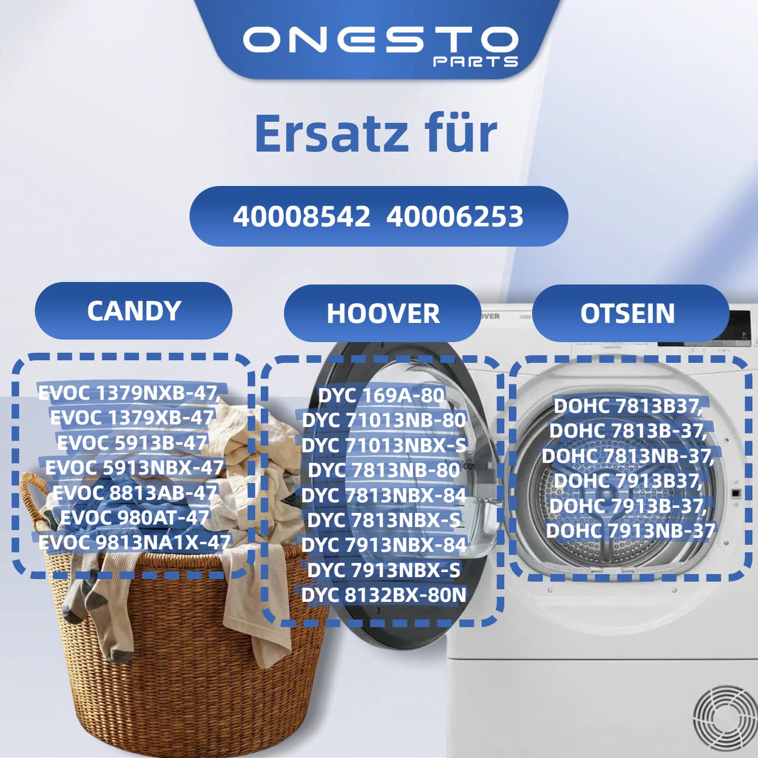 Wasserbehälter Ersatz für Candy Hoover 40008542 40009648 40006253, Kondensatauffangbehälter für Trockner Waschmaschine Wäschetrockner Kondensator