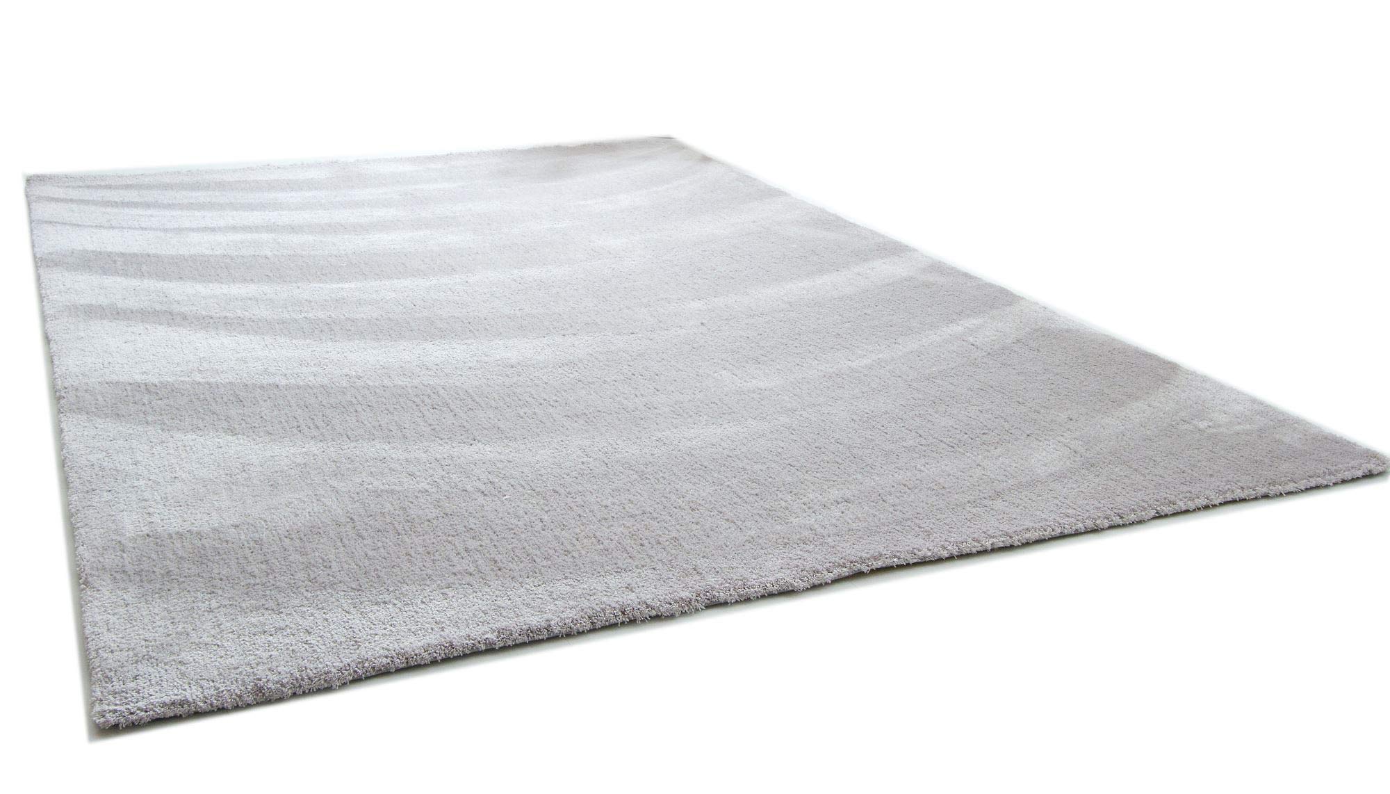 Steffensmeier Designer Teppich Modern Nicki in Silber, Ökotex Zertifiziert, Größe: 140x200 cm