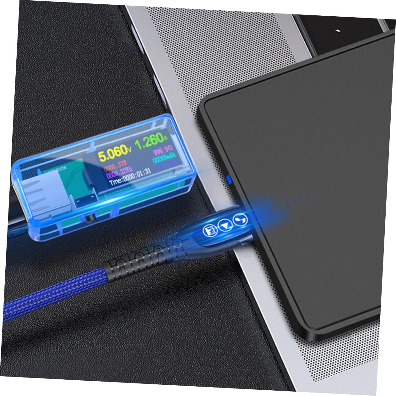 DOITOOL 5pcs USB Tester USB Multimeter Multi Meter Digital Outlet Tester Volt Amp Meter Detector Dc