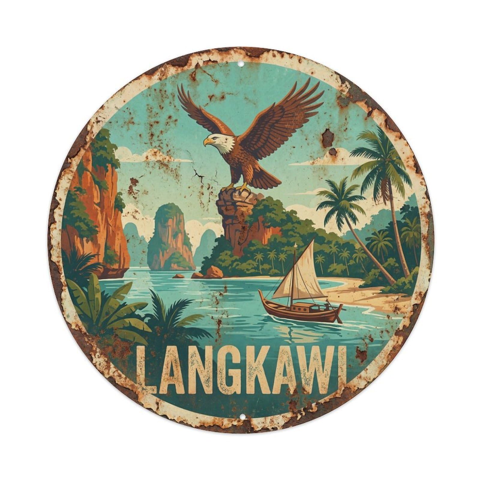 Malaysia Vintage Travel Langkawi Metal Tin Sign