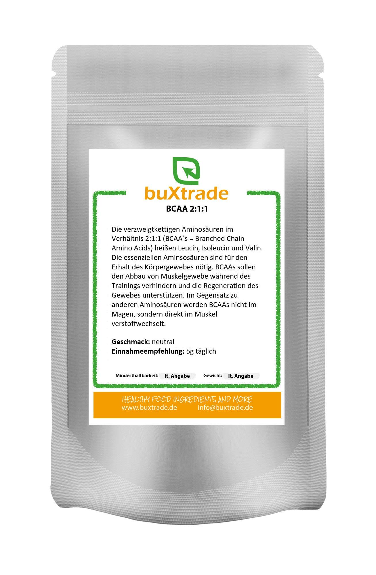BCAA 2:1:1 geschmacksneutral L-Leucin L-Isoleucin L-Valin Muskelaufbau VERSCHIEDENE GRÖßEN