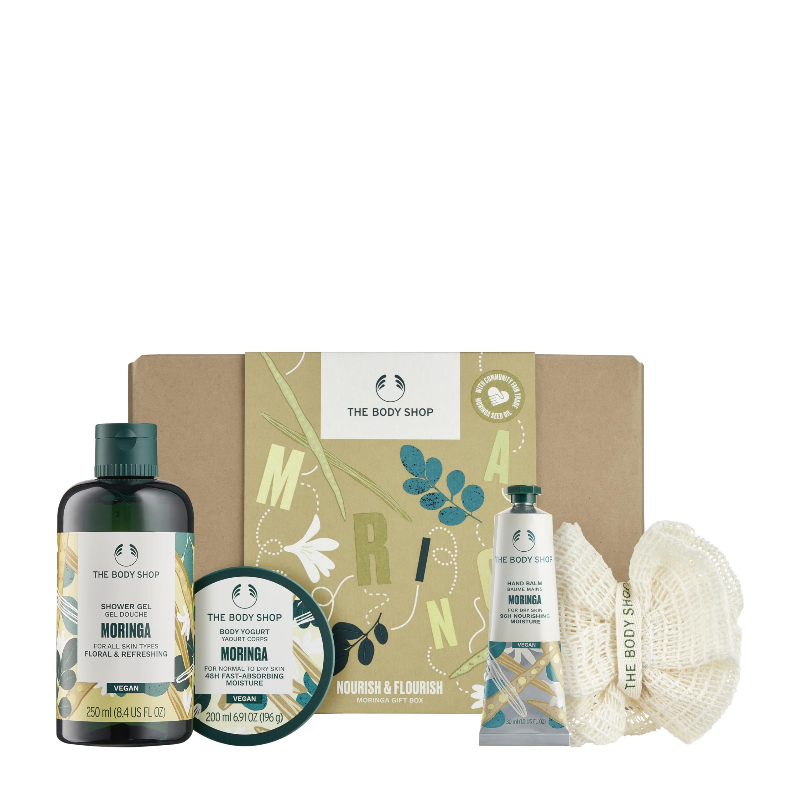 The Body Shop Nourish & Flourish Moringa Body Care Gift Set, Vegan
