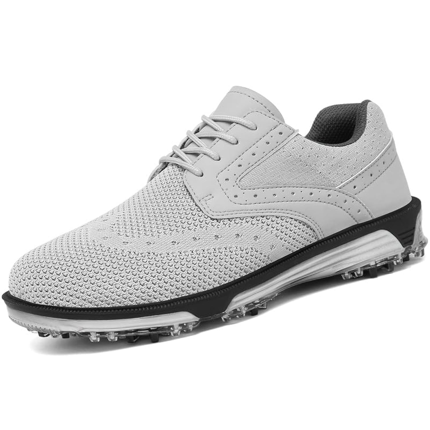 ULTIANT Men's Golf Shoes Fixed Nailless Sole Lightweight Breathable Spikeless Outdoor Footwear Size7.5-13