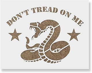 Don't Tread On Me Gadsden Flag Stencil - Template, Tread On Me Stencils, Gadsden Stencil, Dont Tread Stencils, Dont Tread On Me