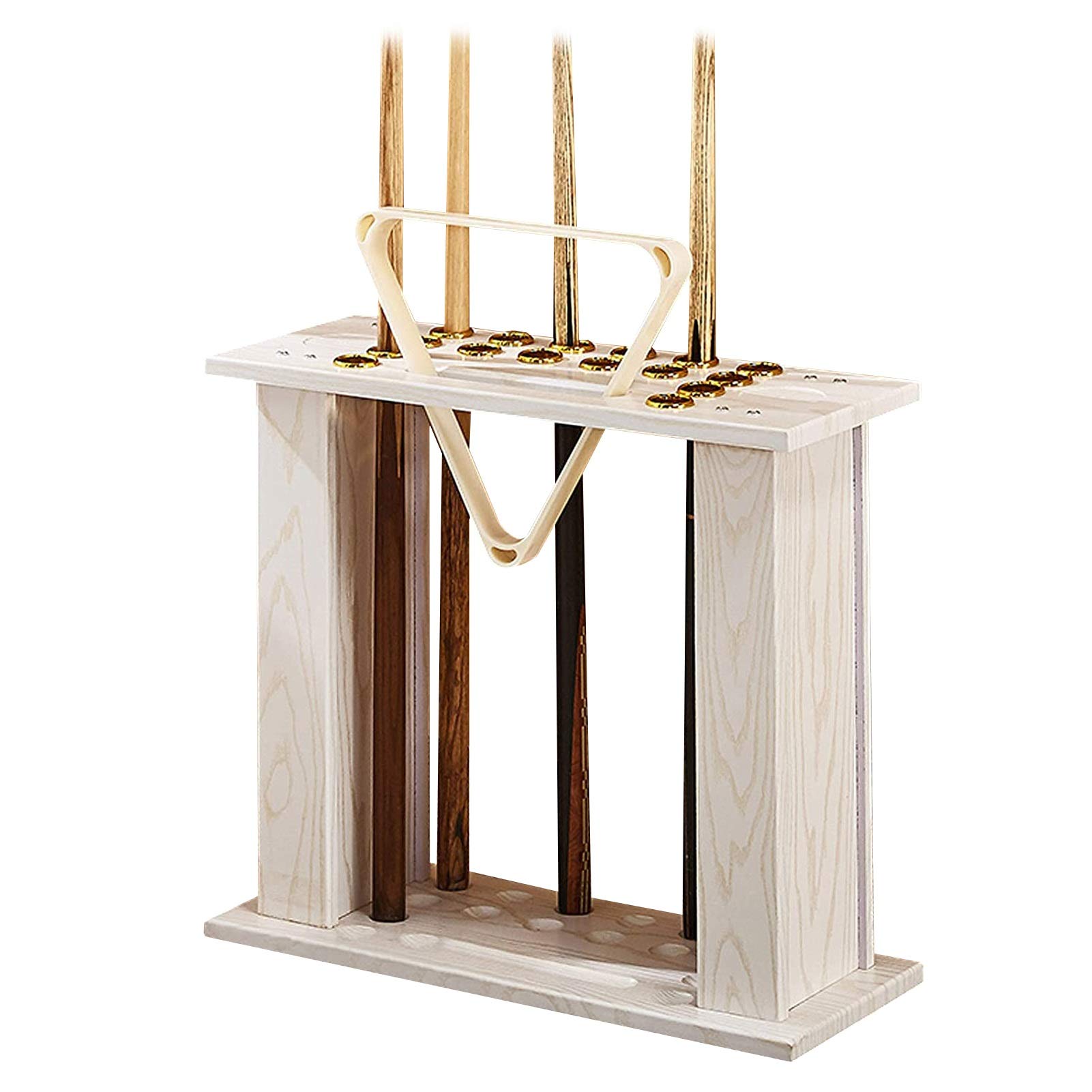 FBJAMZ Cue Billiard Rack,Sturdy Easy to Assemble Pool,Cue Holder for Home Billiard Rooms, Game Rooms, and Family Entertainment Spaces (White)