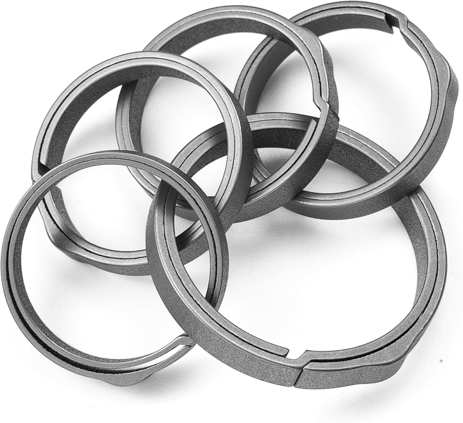[TISUR] Titanium Key Ring, Men's, Side Push, For Car, Motorcycle, Bicycle Keychain, Lightweight, Anti-Fall Out, Lost, Easy Installation, K27 (M) x 1 + K22 (S) 4 Pcs