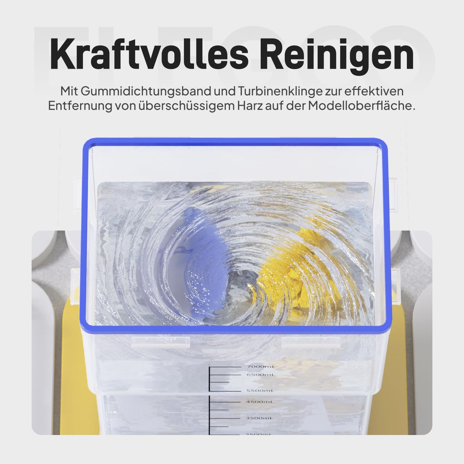 ELEGOO Mercury XS Bundle Machine Wash & Cure Separate Reinigungs- und Aushärtungsstation für große 3D-Harz-Druckmodelle mit tragbarer UV-Lampe, kompatibel mit ELEGOO Saturn und Mars