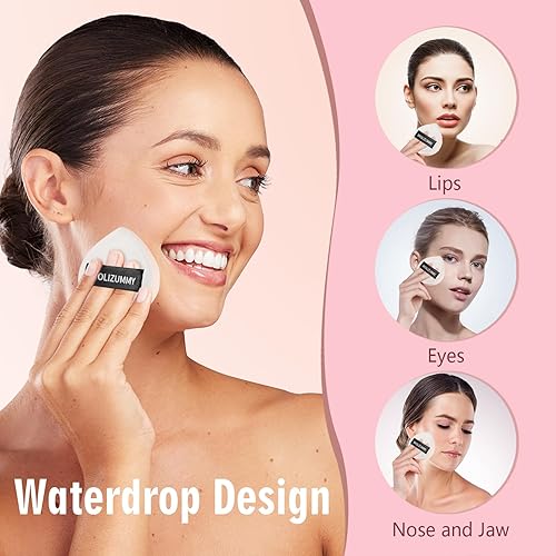 Miniatura 5 de Molizummy 6 esponjas de maquillaje, esponja de polvo suave para corrector de base y polvo, esponjas de belleza flexibles de larga duración, soplo de