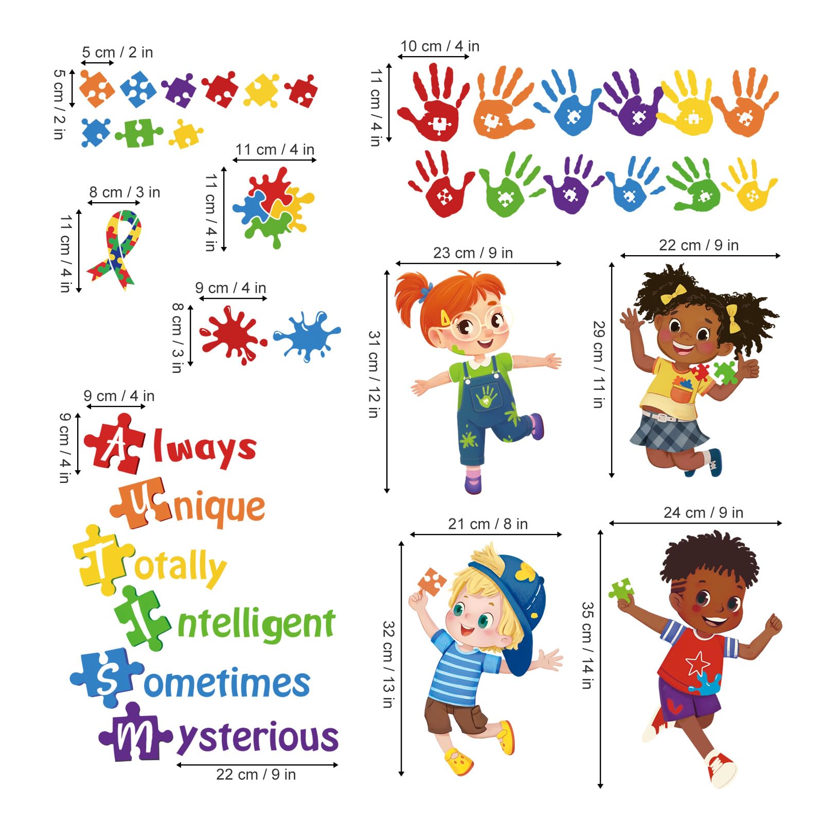 Decalmile Stickers Muraux Enfants Arc-en-Ciel Et Citations Inspirantes - Décoration Chambre Et Salle De Classe
