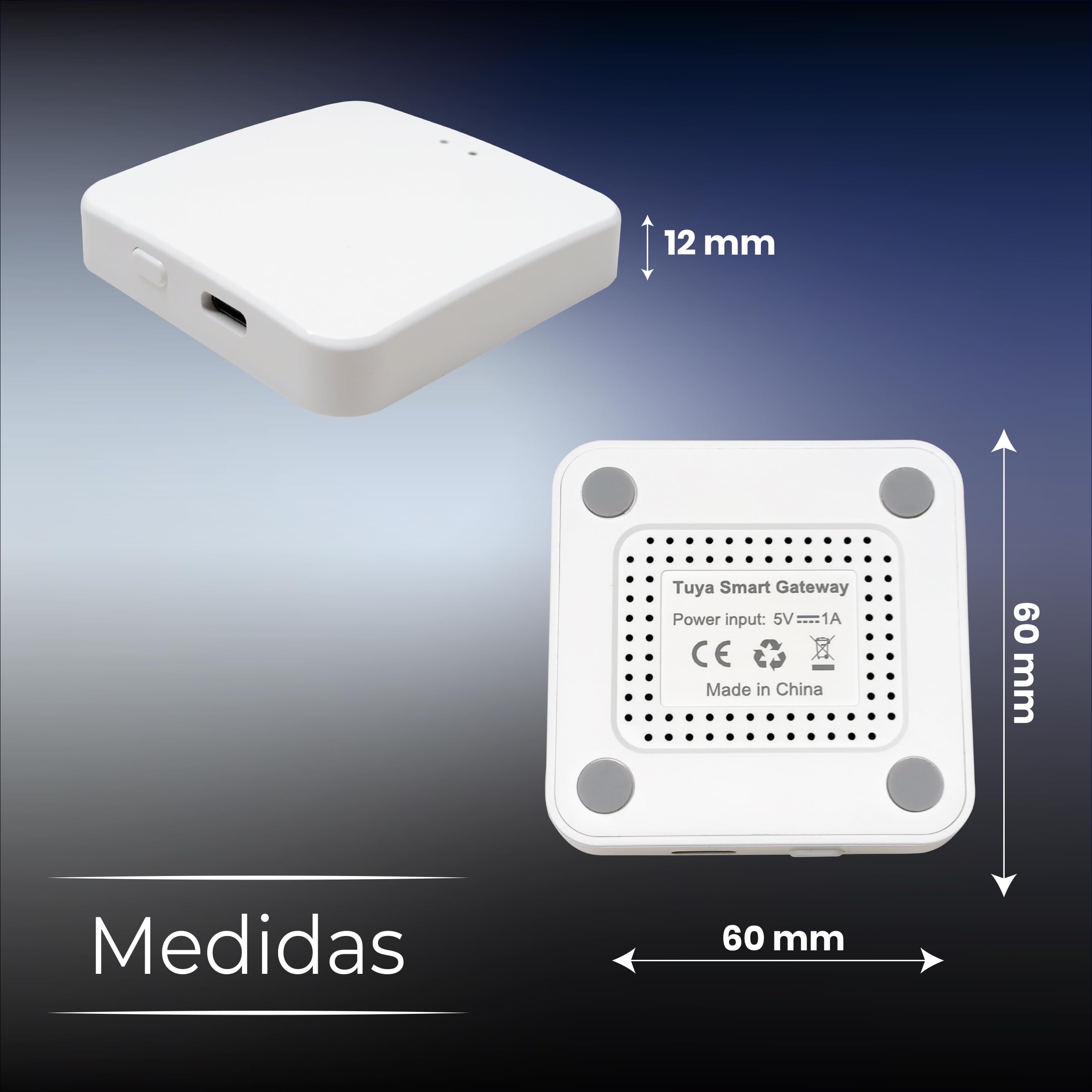 LED ATOMANT ZigBee 3.0 Gateway Hub inalambrico, Puerta de Enlace ZigBee y Bluetooth, App Smart Life y Tuya, Control por Voz con Alexa y Google Assistant, Automatizacion del hogar