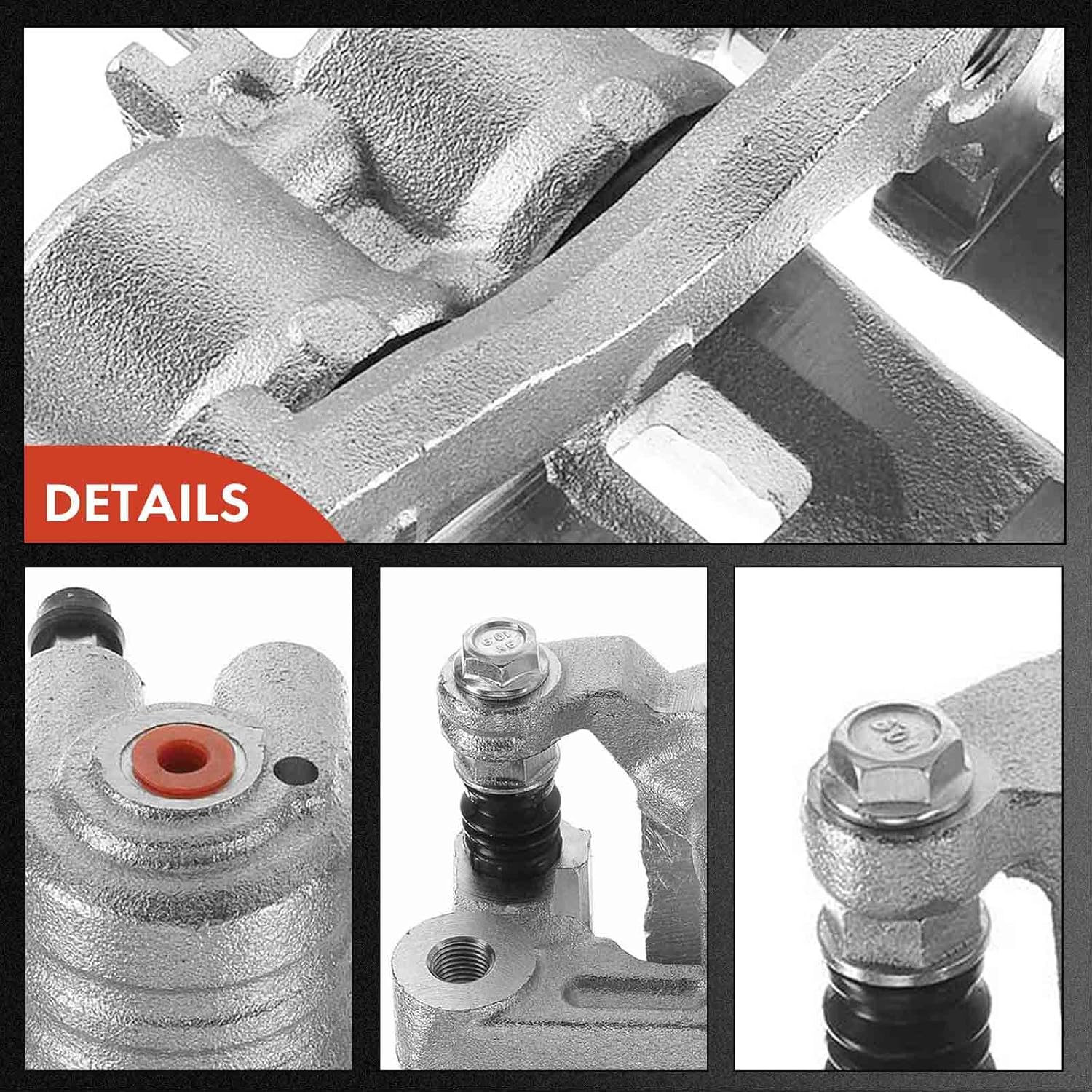 A-Premium Front & Rear Disc Brake Calipers with Ceramic Pads Compatible with Nissan Frontier 2005-2019 Xterra 2005-2015 Suzuki Equator 2009-2012 2.5L 4.0L 12-PC Set