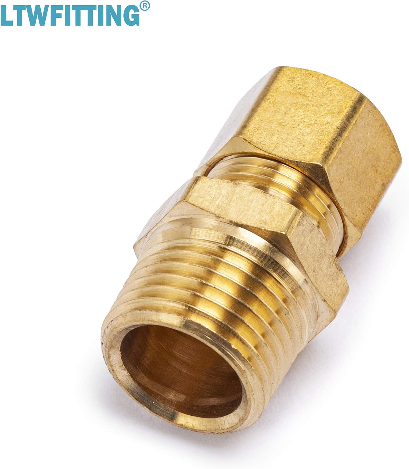 LTWFITTING Brass 1/2-Inch OD x 1/2-Inch Male NPT Compression Connector Fitting(Pack of 150)
