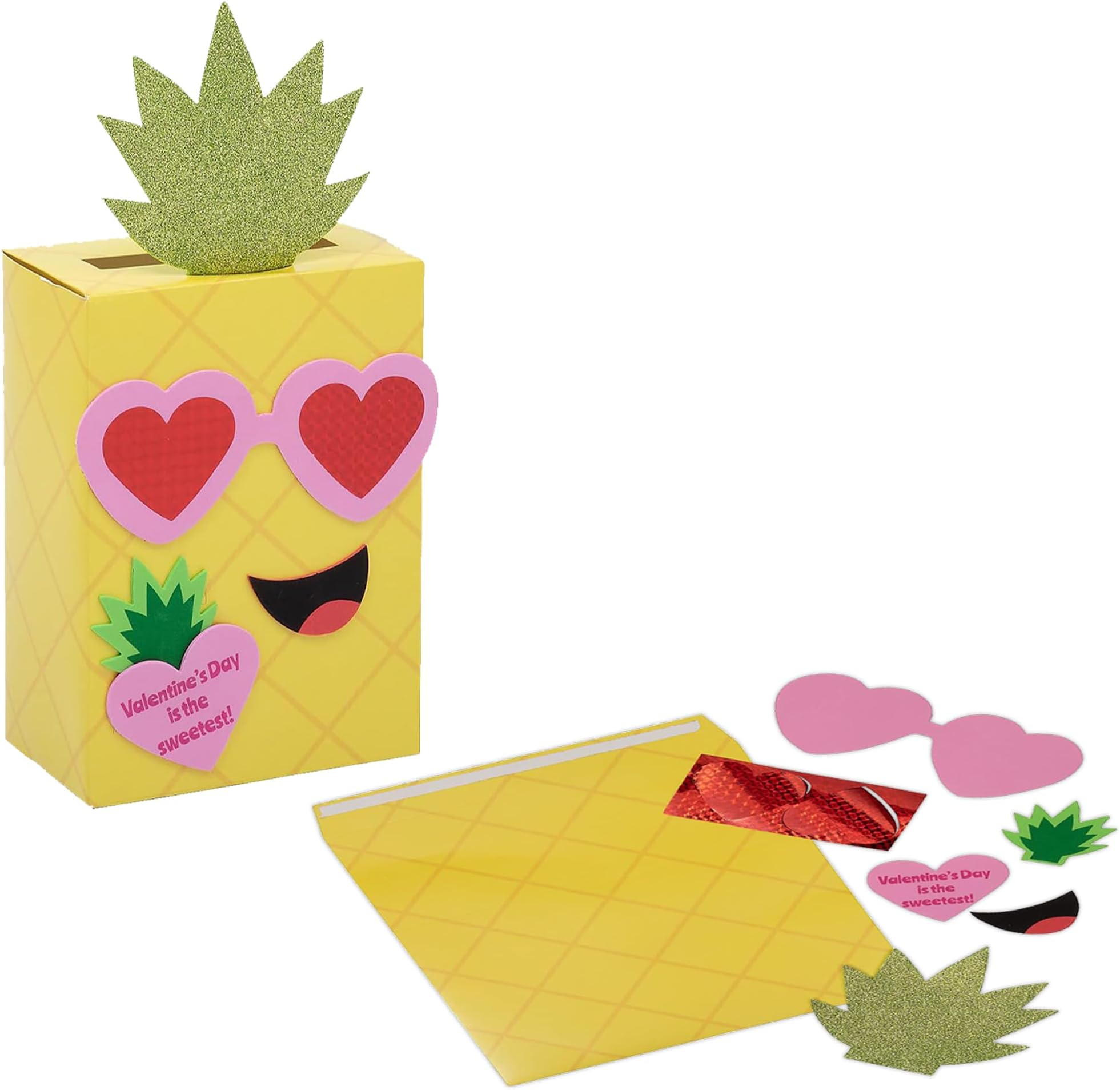 Fun Express Pineapple Box Valentine’s Day Craft Kit - Makes 2