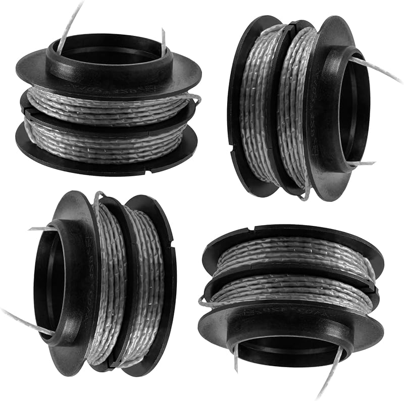 SB00L00 Spool Compatible with Greenworks String Trimmer ST60V ST60V-T0 80V ST80L200 and ST60L00 ST40L00, Replacement Spool 2901619 2906302 Refills Dual Line 17Feet 0.080" -4Pack