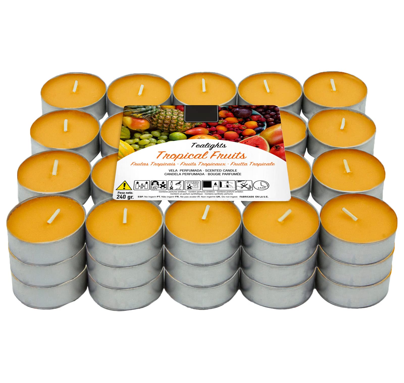VELAS LUMARTropical Fruit Scented Tea Lights - Pack of 60