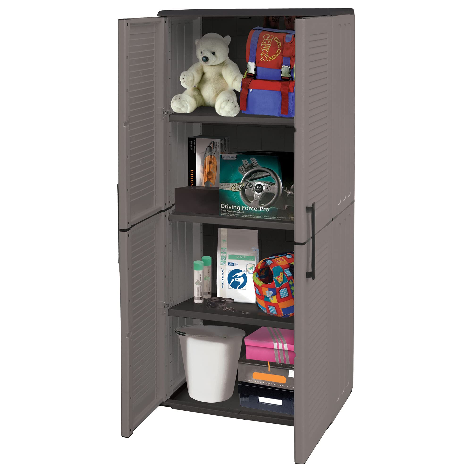 Art Plast E71/TP Armadio alto in plastica, economico, grigio/nero