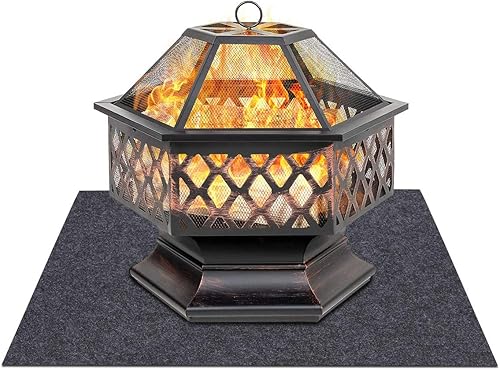 Miniatura 2 de Tapete para fogata tapete para parrilla de gas, retardante, resistente al calor, tapete de brasa, tapete eléctrico para ahumar, debajo de la estufa,