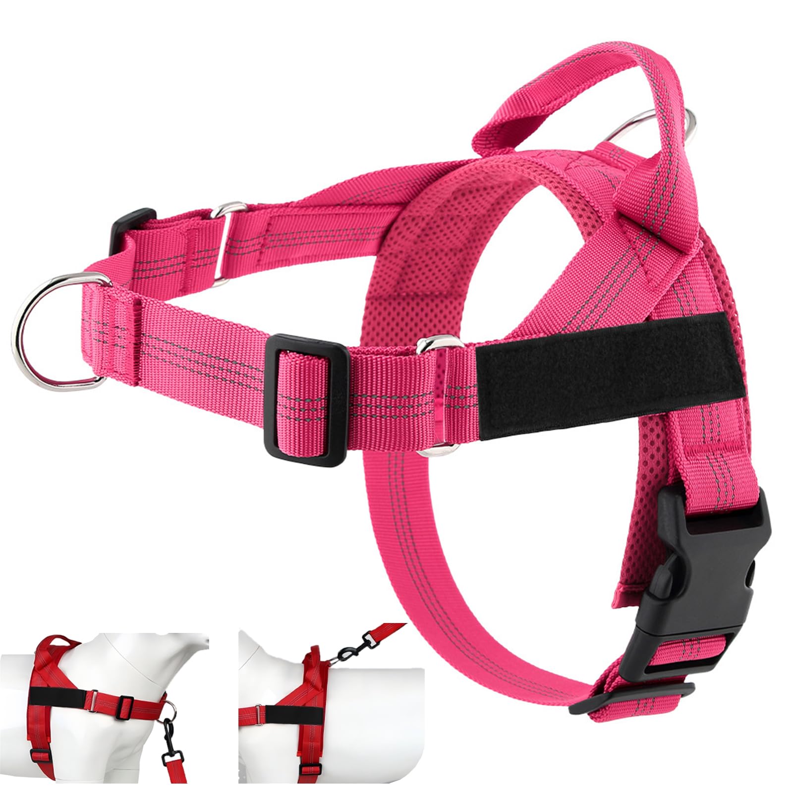 ParoPet No Pull Dog Harness (Pink, XS)