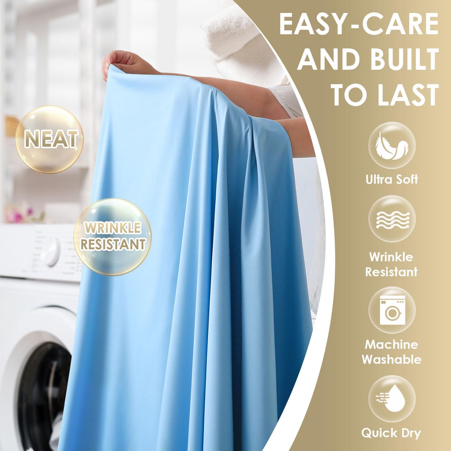 CozySmile Luxury Silky Soft Bed Sheet Set, 6 Piece,King Size, Fits 16 inch Deep Pocket Mattresses, Wrinkle Free & Breathable Cooling, Sky Blue Bedding Sheets (Fitted Sheet, Flat Sheet, Pillowcases)