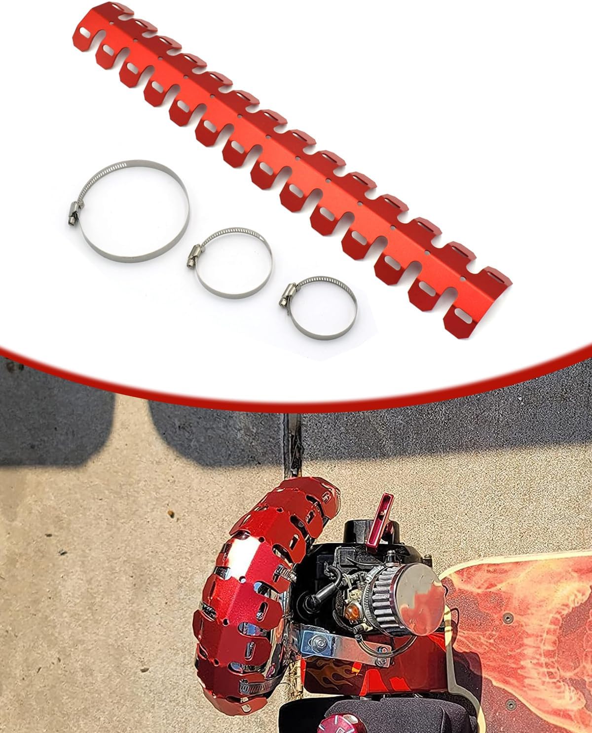 NACORE Motorcycle Exhaust Heat Shield Cover Universal