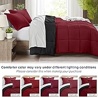 Vista 19 de satisomnia Queen Comforter Set Grey, Soft Seersucker Comforters Queen Size Bed, 3 Pieces Lightweight Down Alternative Bedding Comforter Full Sets