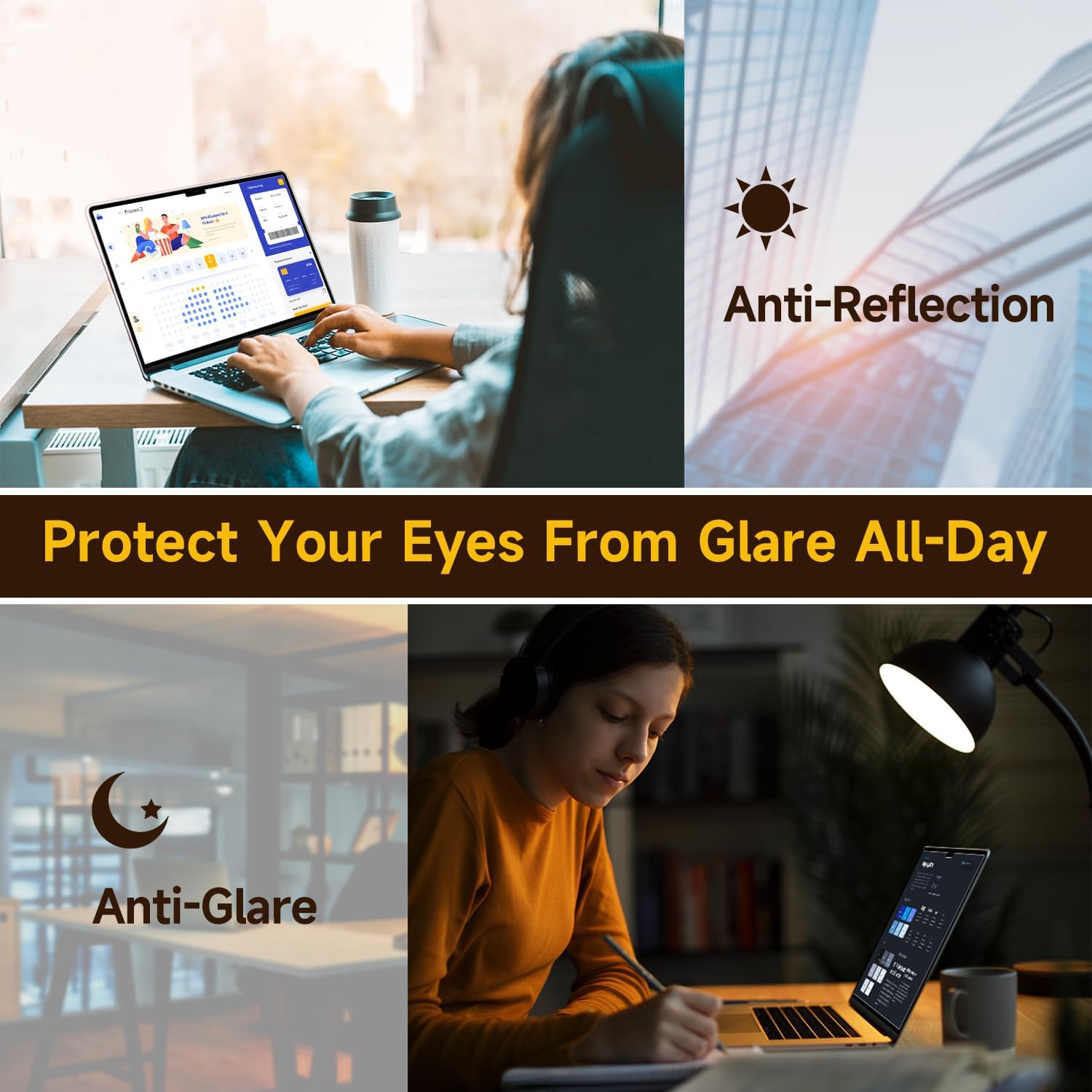 2 Pack Anti Blue Light Screen Protector Compatible with MacBook Air 15 Inch(2023-2026, M2/M3/M4/M5), Eye Protection Matte Anti Glare Screen Protector for 15.3In Mac Air